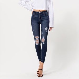 Distressing Hem Jelly Jeans